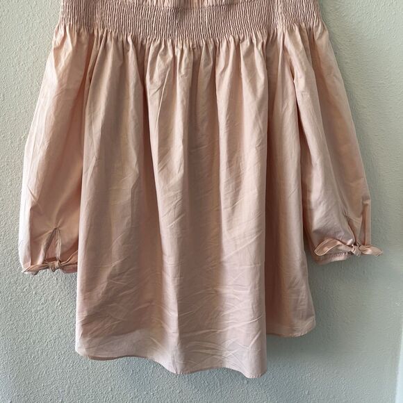 Pomander Place Tuckernuck Top Size Med Inslee Off Shoulder Pink Cottage Preppy - Picture 9 of 15